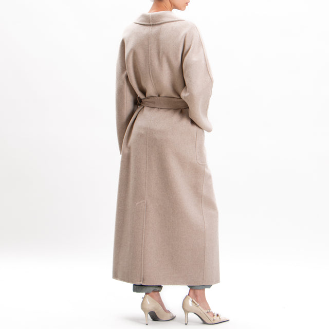 Vicolo-Handmade wool blend coat with belt - cacha