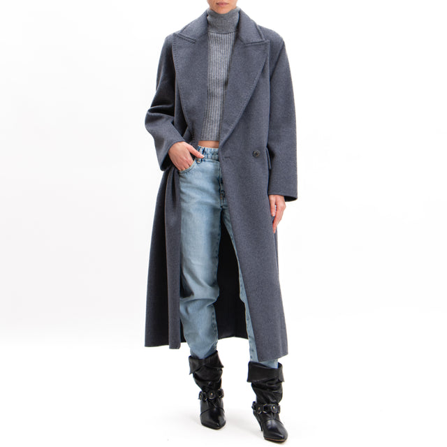 Vicolo-Coat hand made wool blend - anthracite