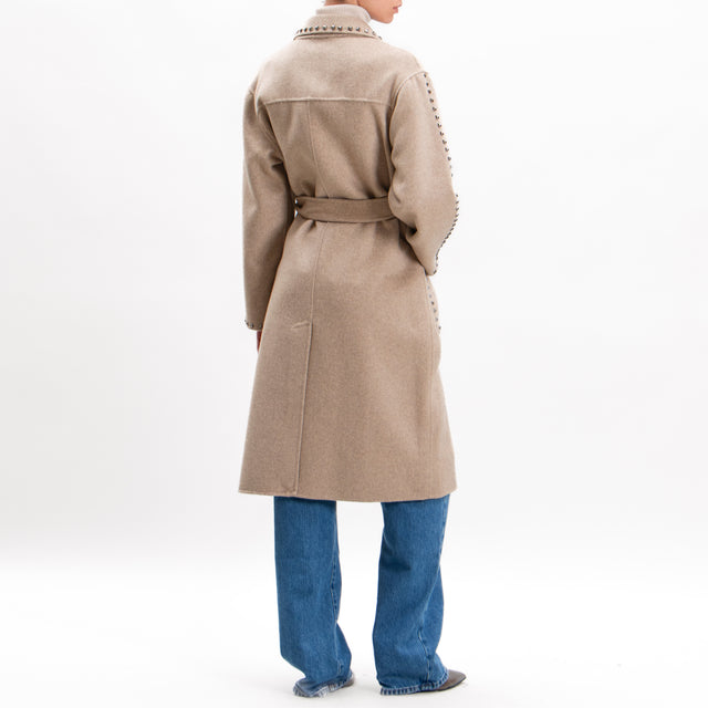 Vicolo-Handmade coat mixed wool with studs - casha