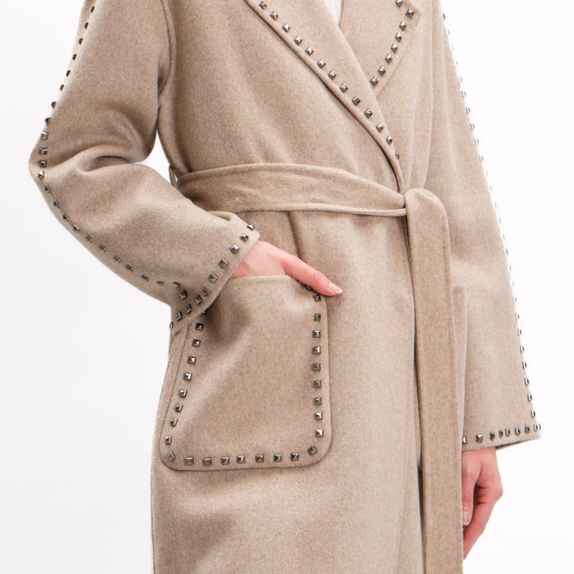 Vicolo-Handmade coat mixed wool with studs - casha