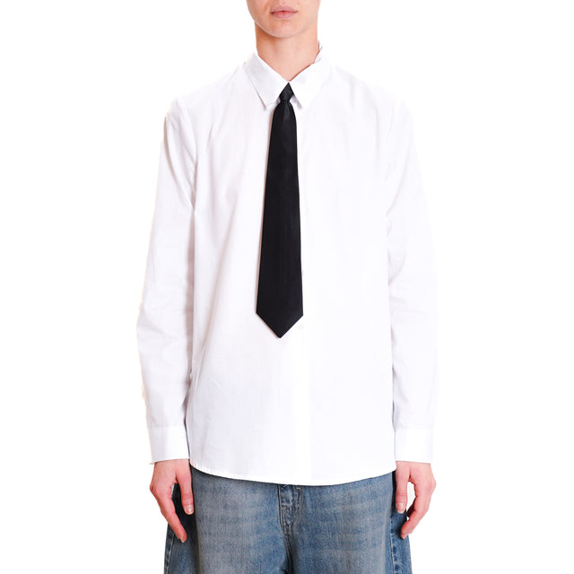 Alley-Shirt with tie - white