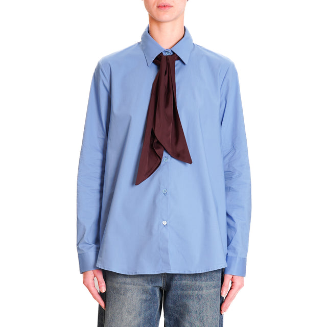 Alley-Shirt with tie - blue