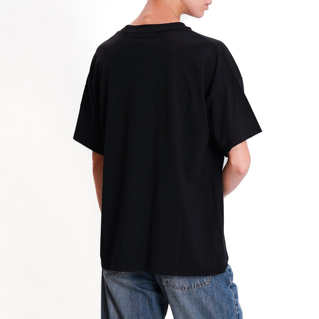 Vicolo-T-shirt girocollo in cotone - nero