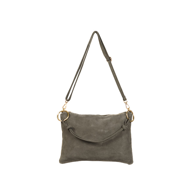 W by Whitemood-Borsa a spalla in pelle scamosciato - taupe