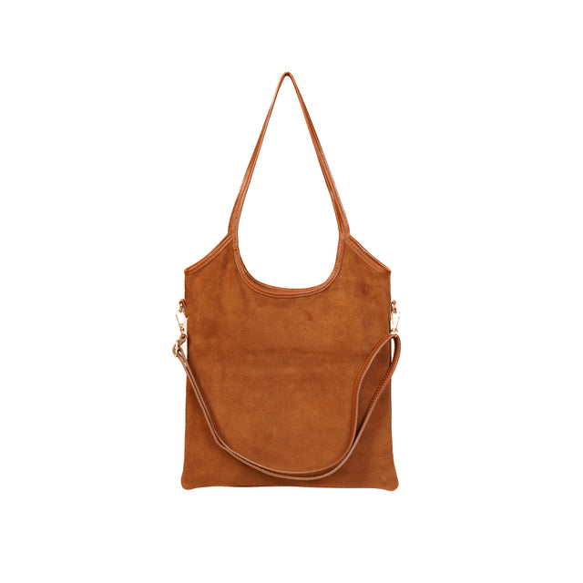 W by Whitemood-Borsa shopper scamosciata - cuoio