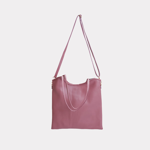 W by Whitemood-Borsa shopper in pelle - rosa