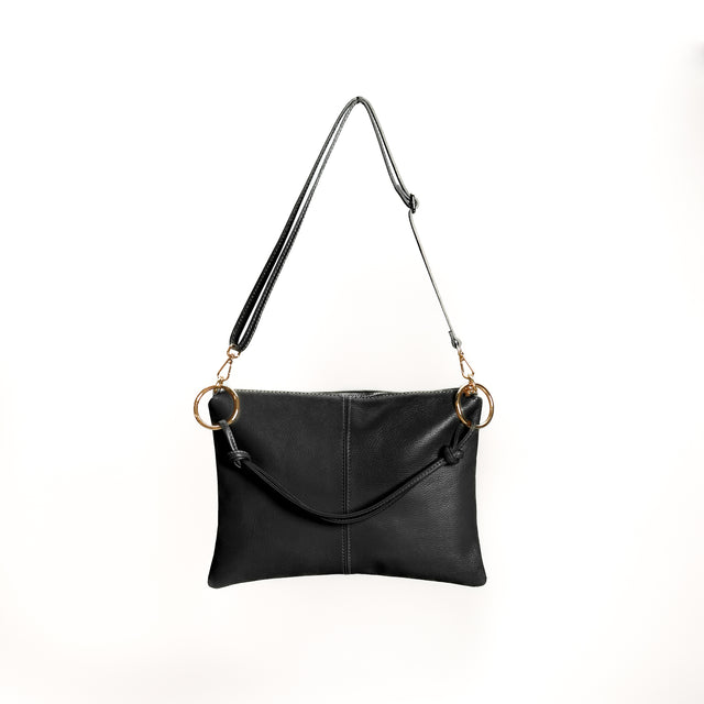 W by Whitemood-Borsa a spalla in pelle - nero