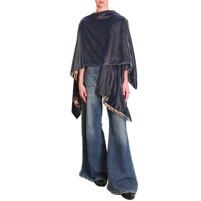 Wu'side-Velvet Cape - Anthracite