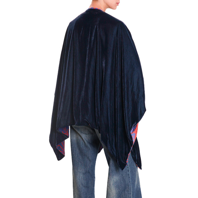 Wu'side-Velvet Cape - Blue