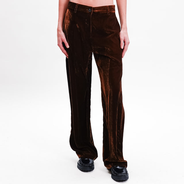 Wu'side-Pantalone velluto - brown