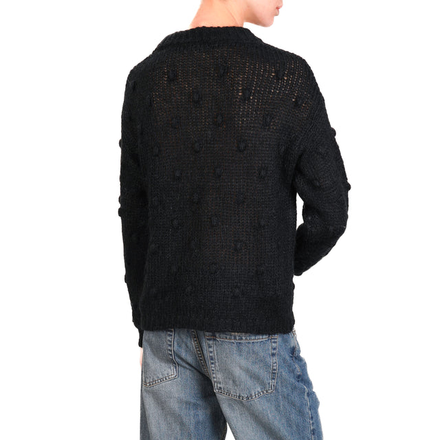 Zeroassoluto-Maglia mohair - nero