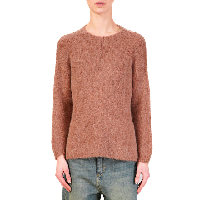 Zeroassoluto-Maglia girocollo alpaca - blush