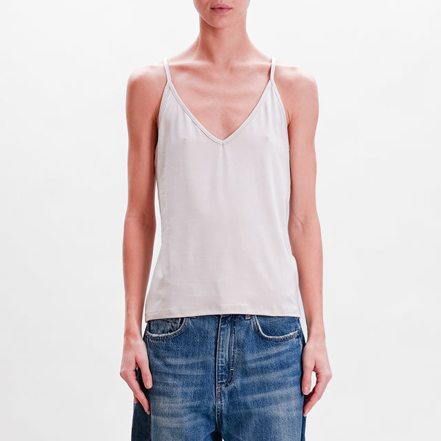 Zeroassoluto-Underware top in stretch jersey - beige