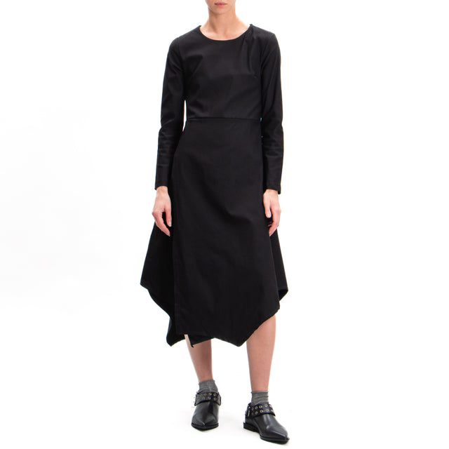 Zeroassoluto-Stretch Wrap Dress - Black