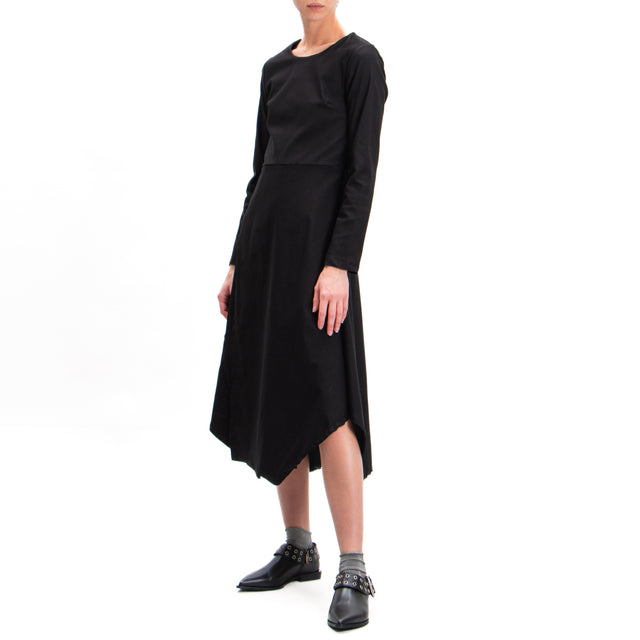 Zeroassoluto-Stretch Wrap Dress - Black