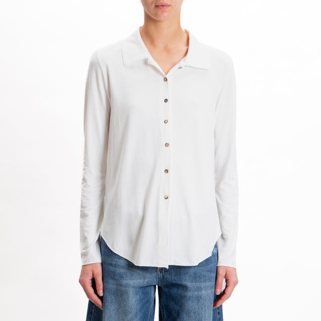 Zeroassoluto-Camicia CARLY in jersey - off white