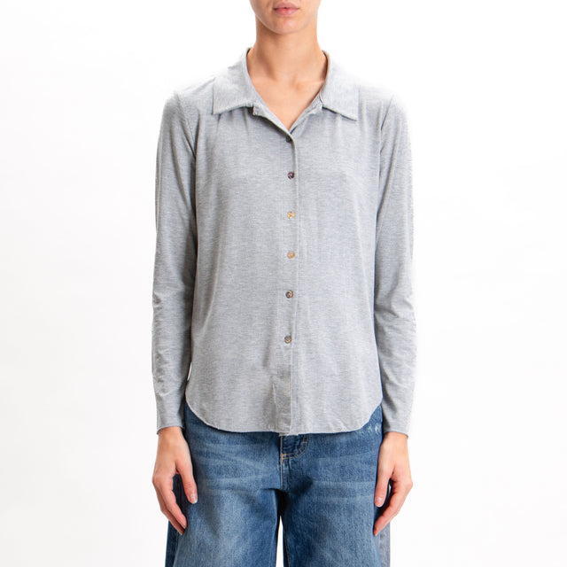 Zeroassoluto-CARLY shirt in jersey - gray melange