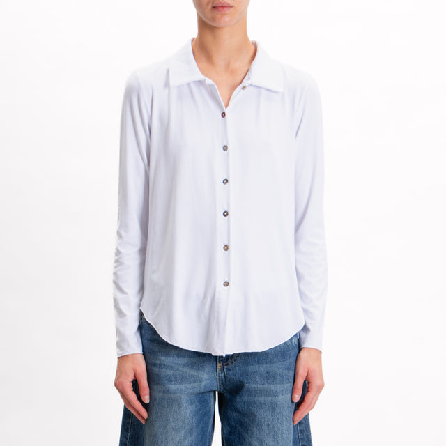 Zeroassoluto-CARLY shirt in jersey - white