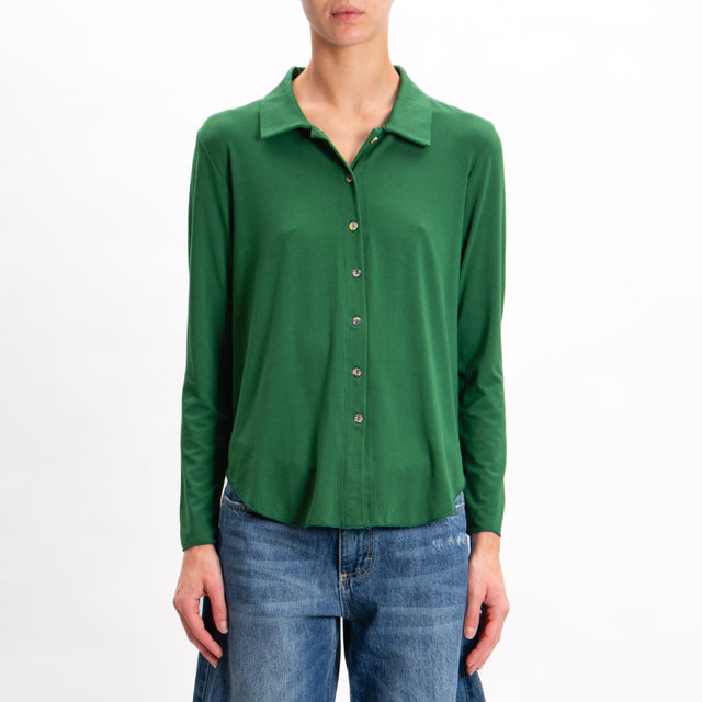 Zeroassoluto-CARLY Jersey Shirt - GREEN