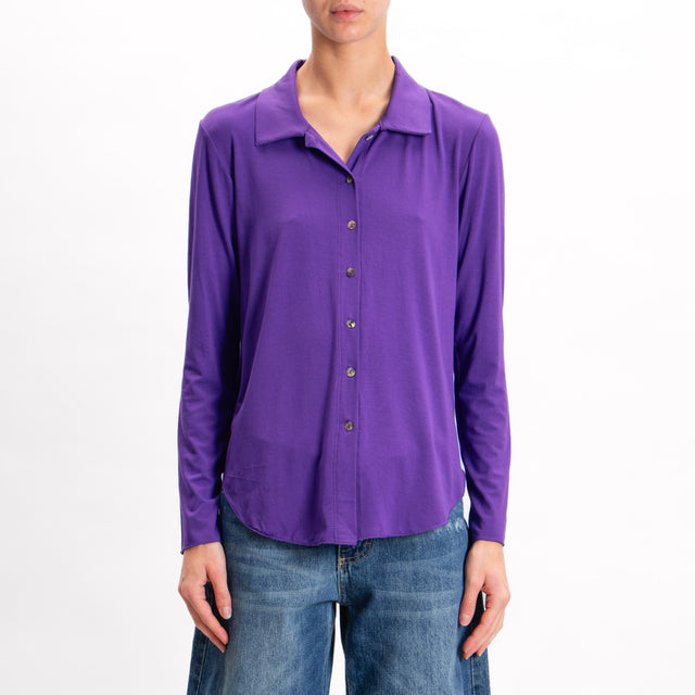 Zeroassoluto-CARLY Jersey Shirt - Purple