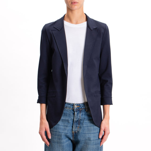 Zeroassoluto-JELSO Milano stitch jacket raw cut - blue