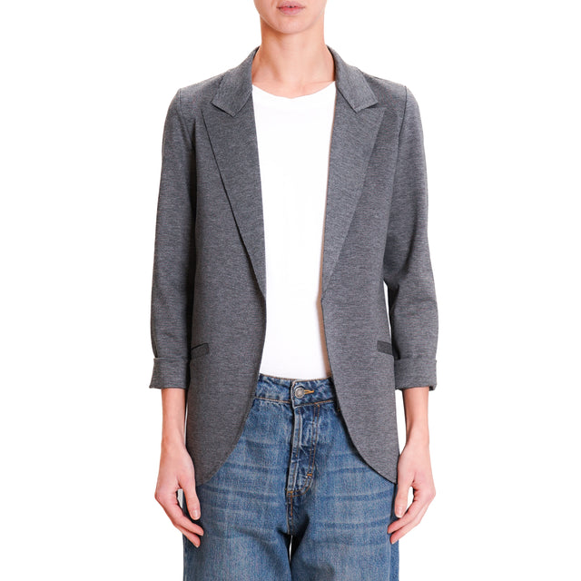 Zeroassoluto-JELSO Milano Stitch Jacket Raw Cut - Melange Grey