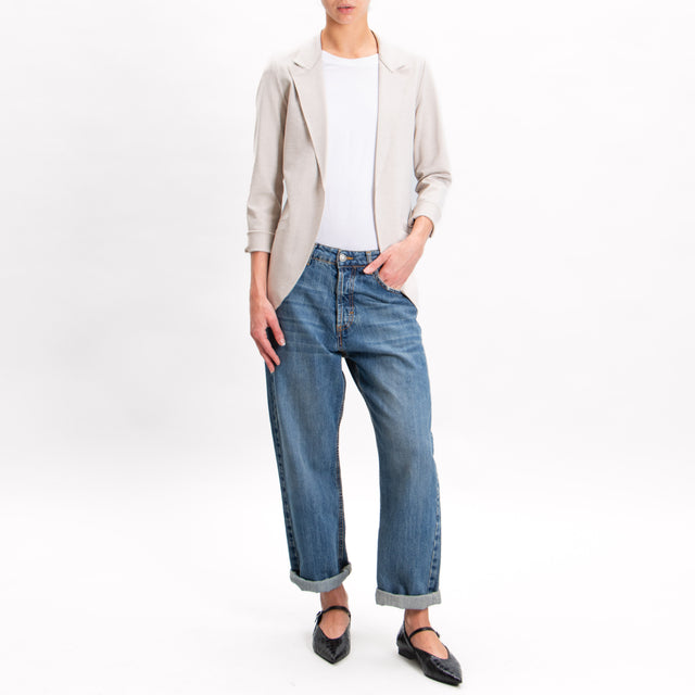 Zeroassoluto-JELSO Milano Stitch Jacket Raw Cut - Sand Melange