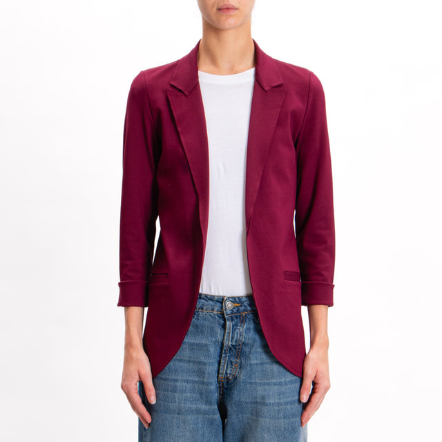 Zeroassoluto-JELSO jacket Milan stitch raw cut - wine