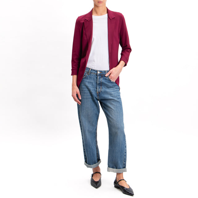 Zeroassoluto-JELSO jacket Milan stitch raw cut - wine