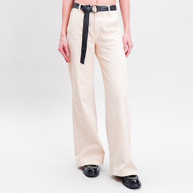 Zeroassoluto-LILLY palazzo trousers - butter