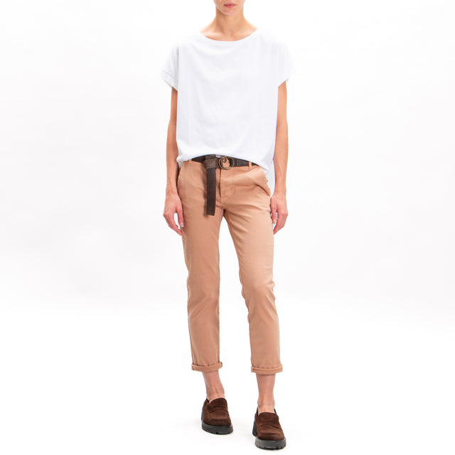 Zeroassoluto-Pantalone LOIS chino cotone elasticizzato - cake