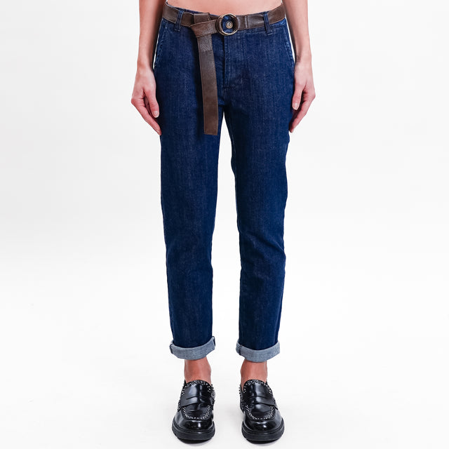 Zeroassoluto-LOIS chino trousers in stretch denim - denim