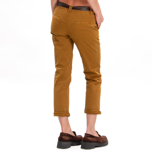 Zeroassoluto-LOIS chino trousers in stretch cotton - humus