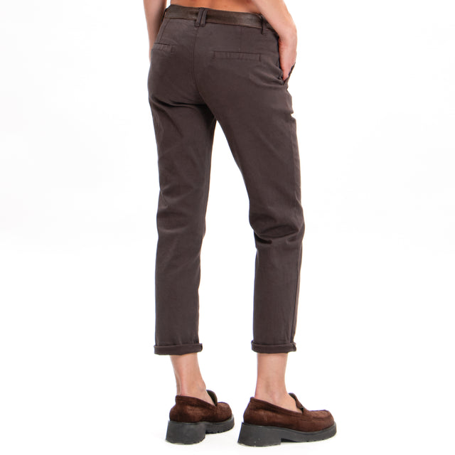 Zeroassoluto-Pantalone LOIS chino elasticizzato - moro