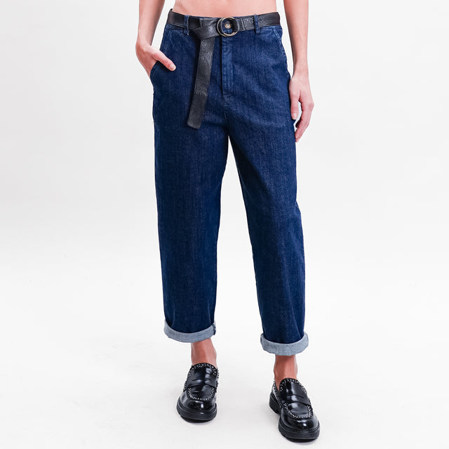 Zeroassoluto-LORY baggy stretch denim trousers - denim