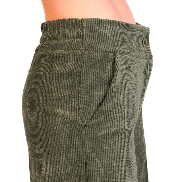 Zeroassoluto- Pantalone ANDY velluto 500 righe - verde bosco