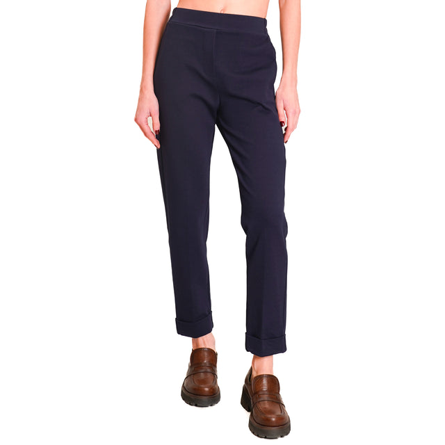 Zeroassoluto-Pantalone BETTY punto milano - blu