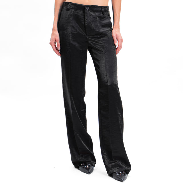 Zeroassoluto-Pantalone BRIENNE straight leg - black