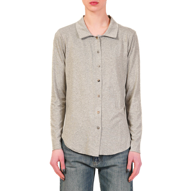 Zeroassoluto-Camicia CARLY in jersey - grigio melange