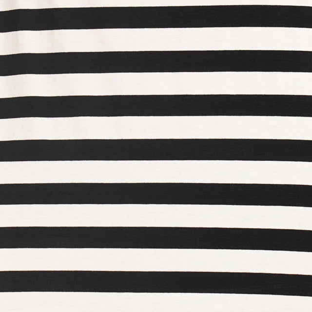 Zeroassoluto-CLIO wide stripe jersey T-shirt - milk/black