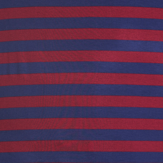 Zeroassoluto-CLIO wide stripe jersey T-shirt - wine/blue