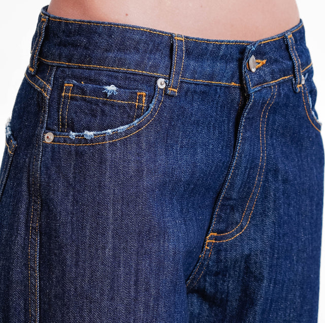 Zeroassoluto-Jeans COLO boyfriend taglio vivo - denim scuro