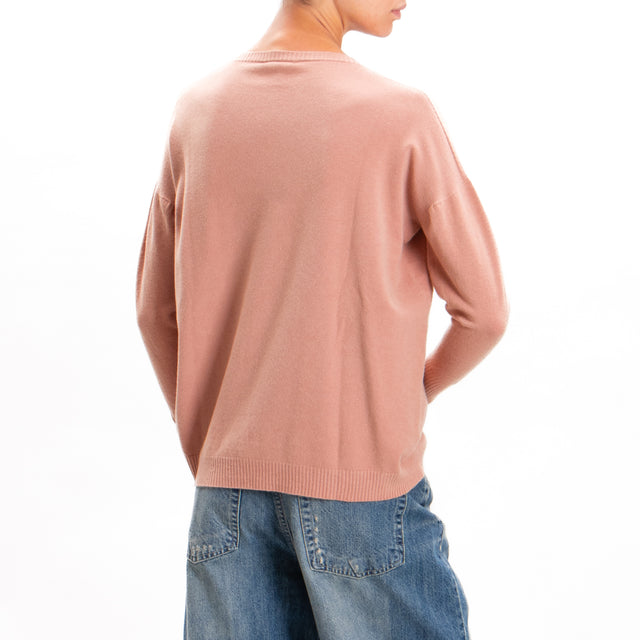 Zeroassoluto-Ribbed cuff crewneck sweater - phard