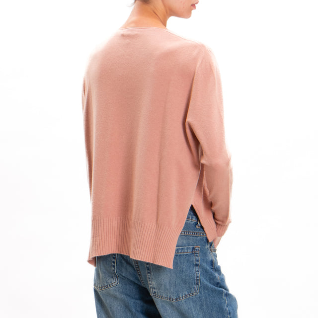 Zeroassoluto-V-neck sweater with side slits - phard