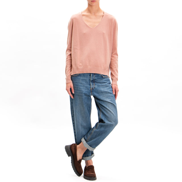 Zeroassoluto-V-neck sweater with side slits - phard