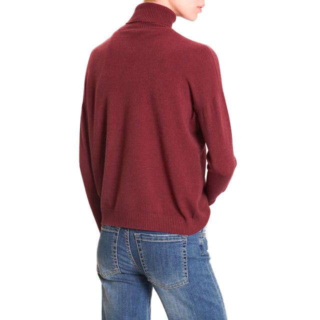 Zeroassoluto-High Neck Sweater - Bordeaux