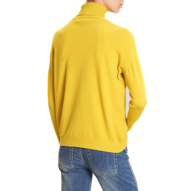 Zeroassoluto-High neck sweater - lime