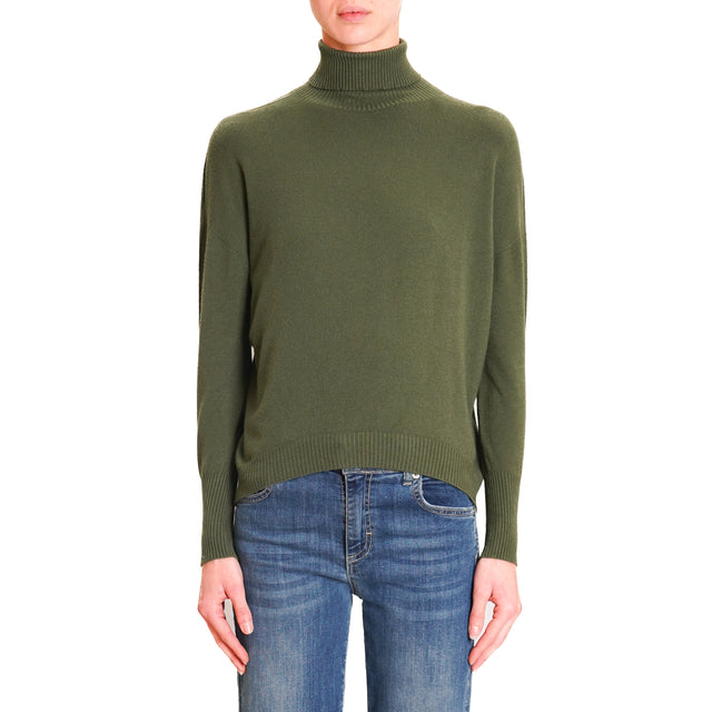 Zeroassoluto-High neck sweater - military