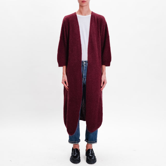 Zeroassoluto-Mohair Cardigan - Bordeaux