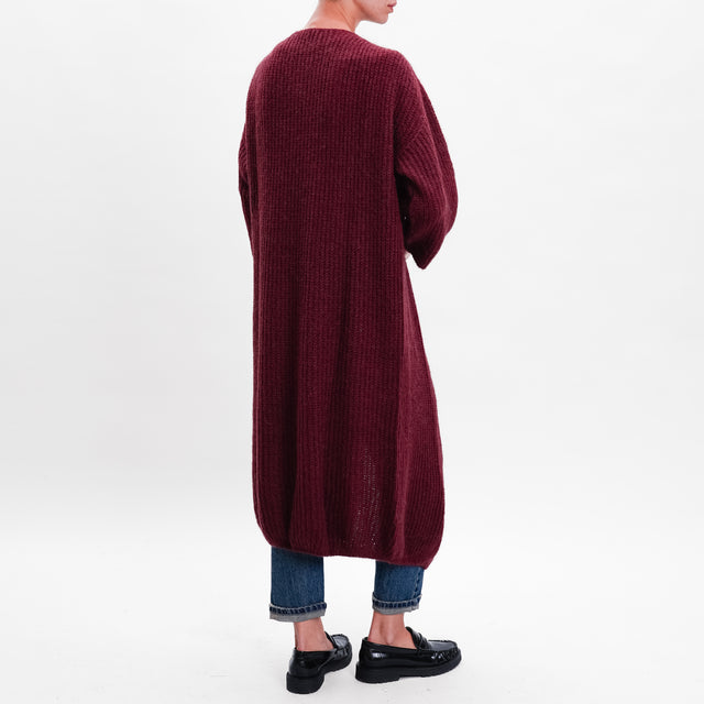 Zeroassoluto-Cardigan mohair - Bordeaux